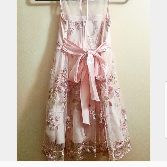 Crystal Doll Pink Flower Tulle Dress - Picture 2 of 9